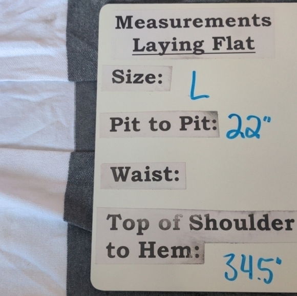 Three Tone Color Block Longline Open Front Cardigan Sweater size Large - Picture 7 of 7